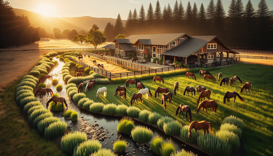 A tranquil and scenic boutique retreat located in Northern California designed specially for retired horses. The retreat houses large and comfortable stables, lush green pastures for grazing, walking